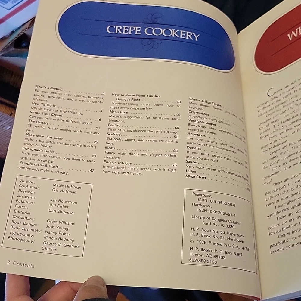CREPE COOKERY 200 Recipes Mabel Hoffman